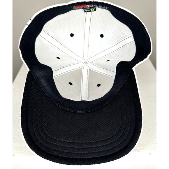 True Linkswear Golf Hat Cap L/XL 6 Panel White Embroidered Fitted A-Flex - Picture 5 of 6